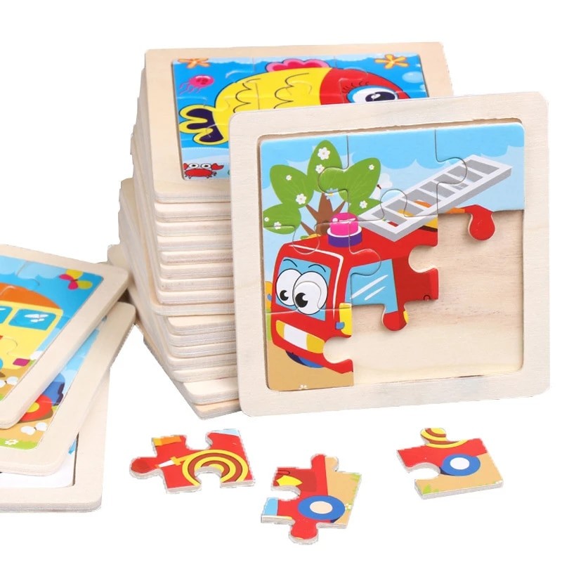 Wooden Puzzles for Kids 10 Pieces Educational Toddler Toys