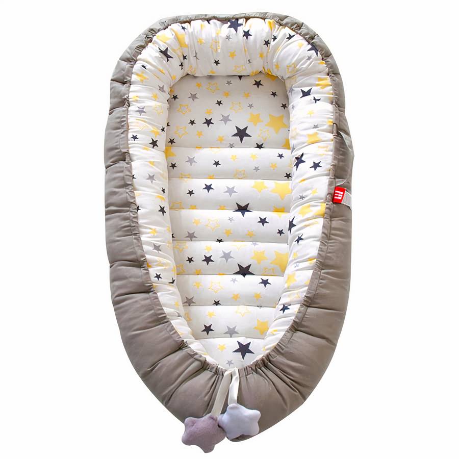Baby Bed Nest Star Pattern Infant Sleep Pod Baby Lounger Mattress Reducer
