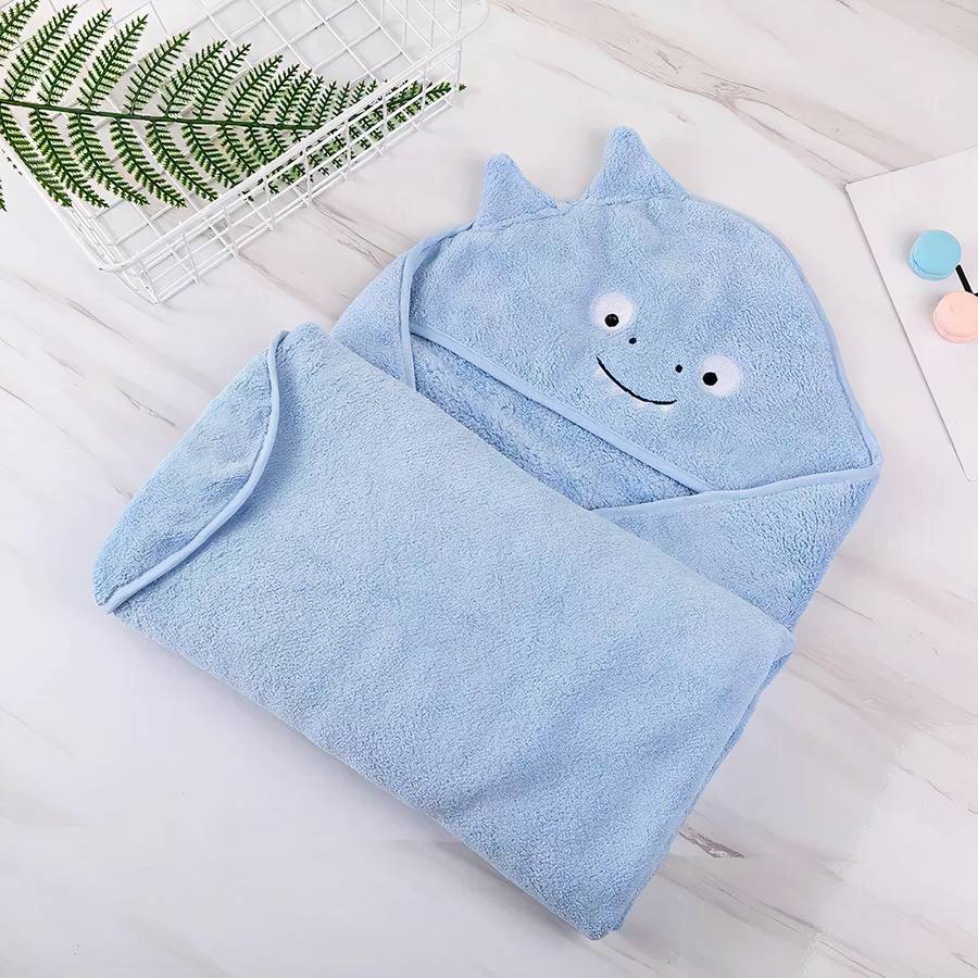 Baby Hooded Bath Towel Soft Absorbent Infant Bathrobe Wrap