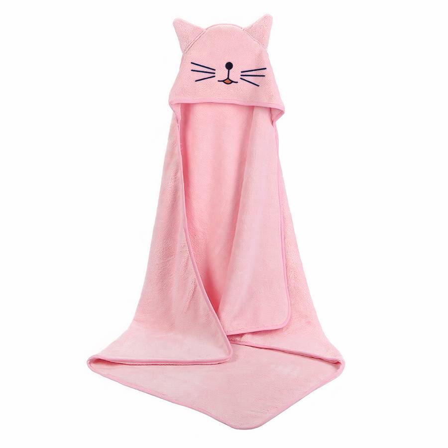 Baby Hooded Bath Towel Soft Absorbent Infant Bathrobe Wrap