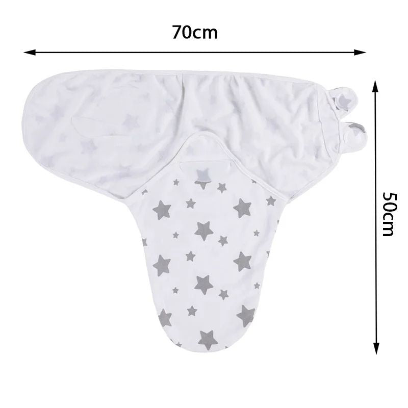 Swaddle Sleeping Bag with Matching Baby Hat for Newborns