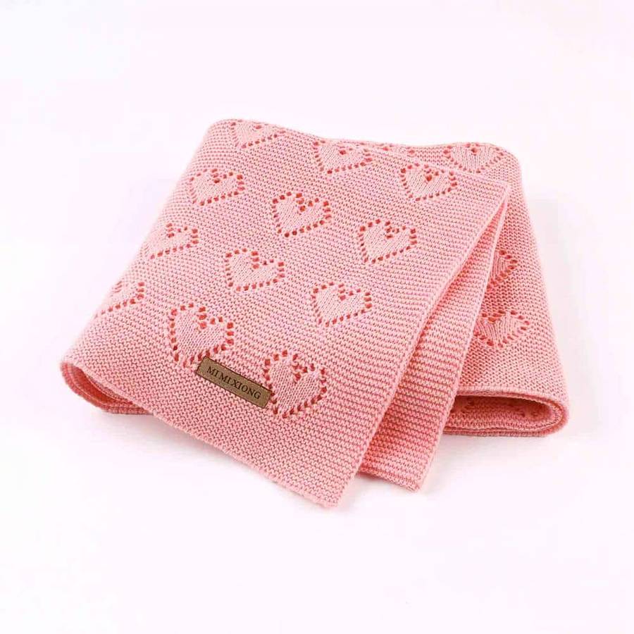 Baby Cotton Knit Blanket Soft Breathable Natural Baby Bedding