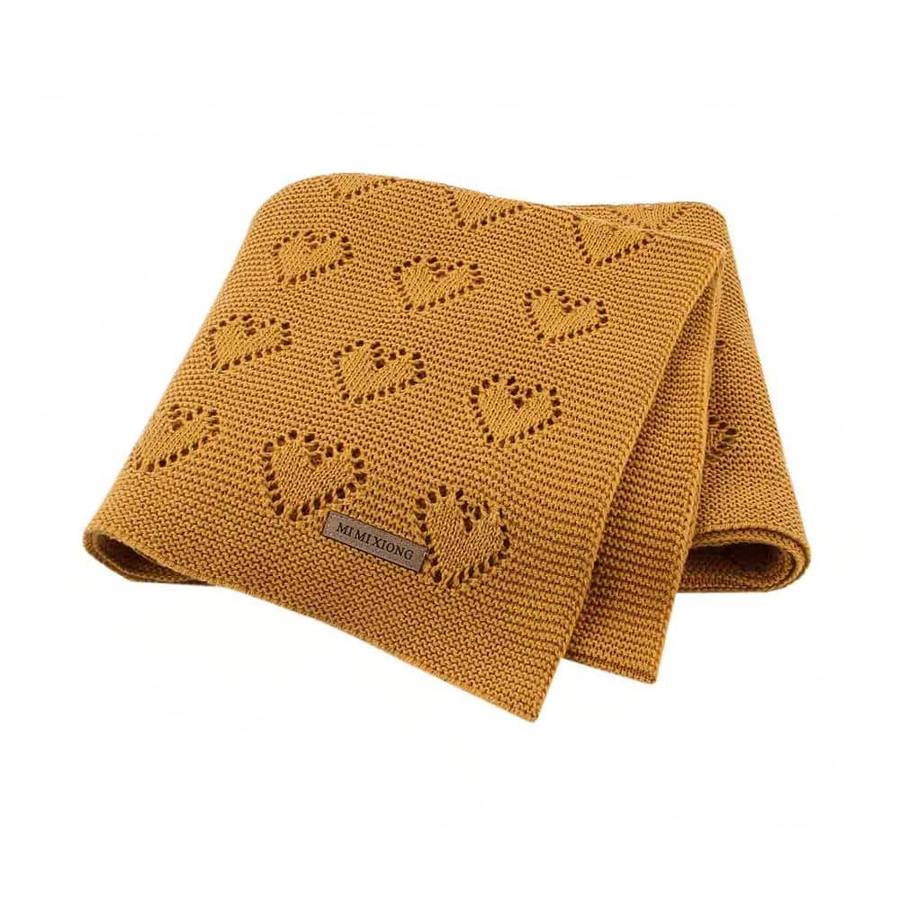 Baby Cotton Knit Blanket Soft Breathable Natural Baby Bedding