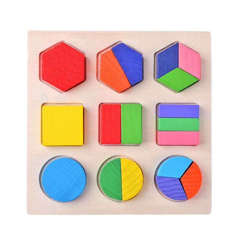 Montessori Geometric Shapes Puzzle for Kids Educational Toy