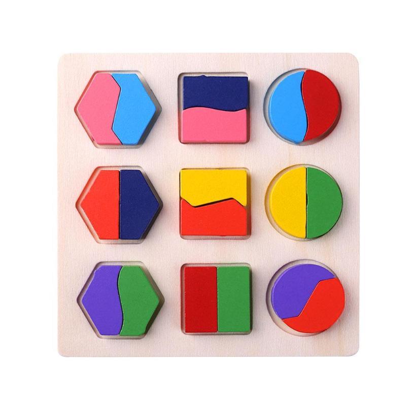 Montessori Geometric Shapes Puzzle for Kids Educational Toy
