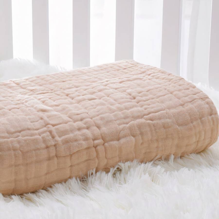 Organic Muslin Baby Blanket Soft Breathable Swaddle for Newborns