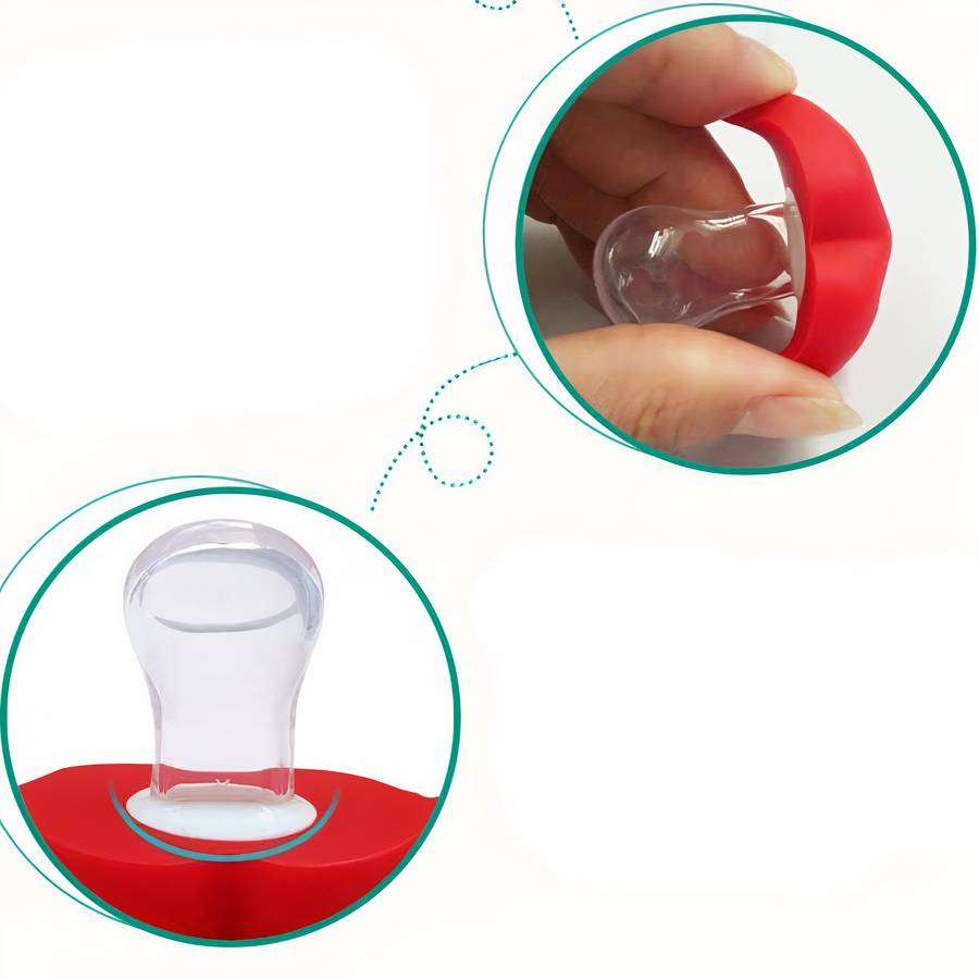 Baby Lip-Shaped Pacifier Natural Silicone Soothing Nipple for Infants