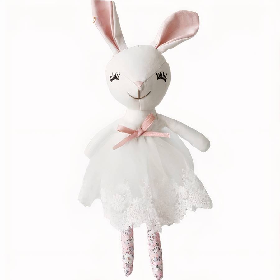 Baby Bunny Comforter Plush Lovey Soft Security Blanket for Newborns Toddler
