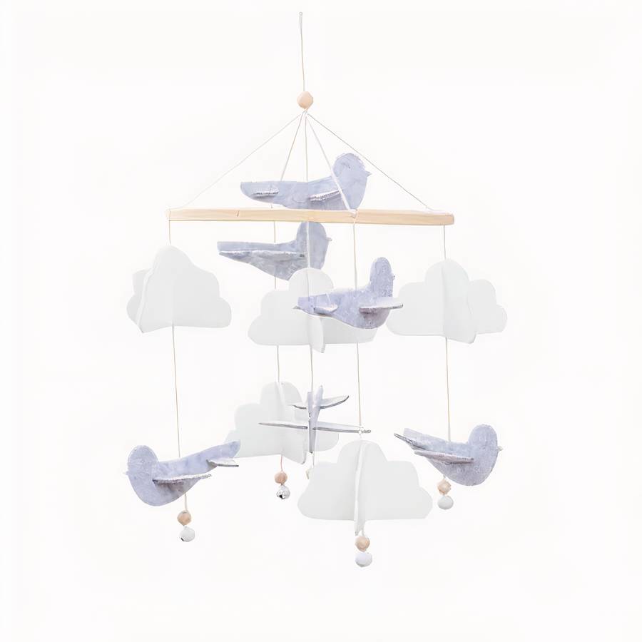 Cotton Baby Crib Rattle Organic Cotton Infant Toy Nursery Accessory