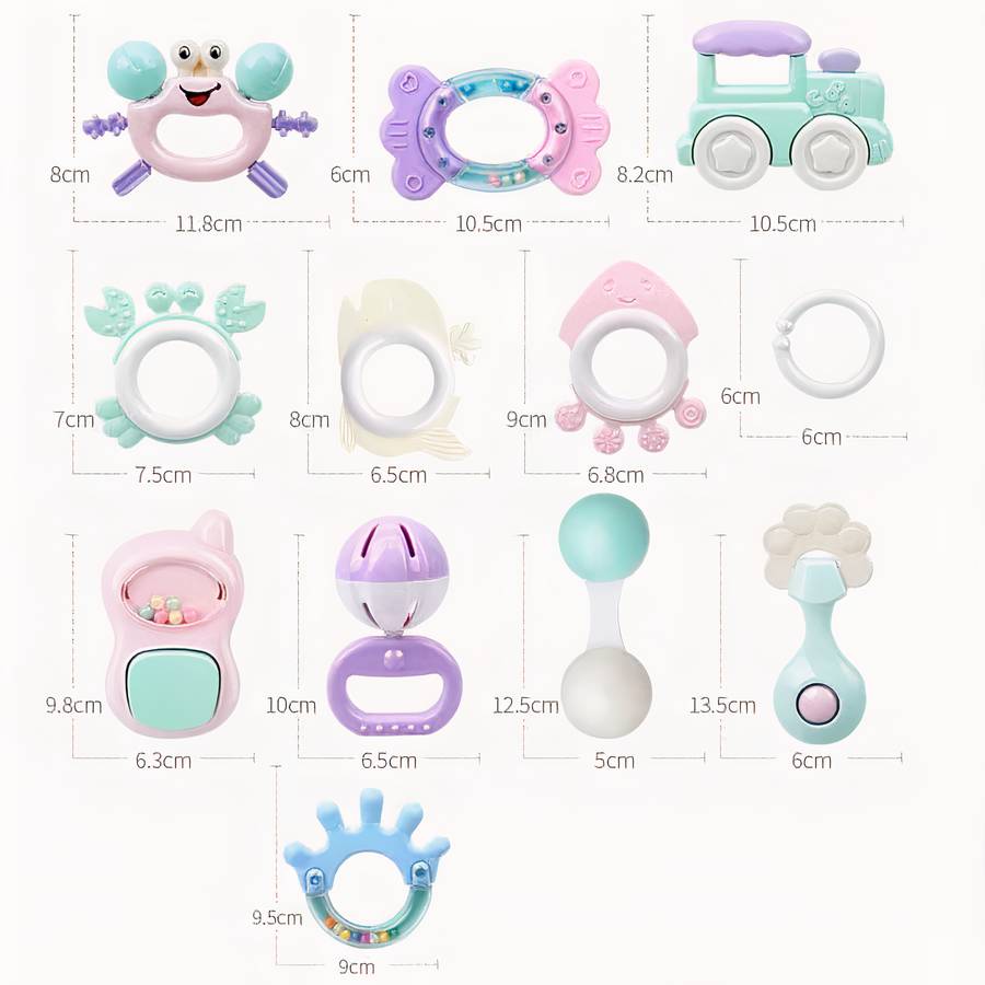 Baby Rattle Toy for Infants Newborn to 12 Months Sensory Development