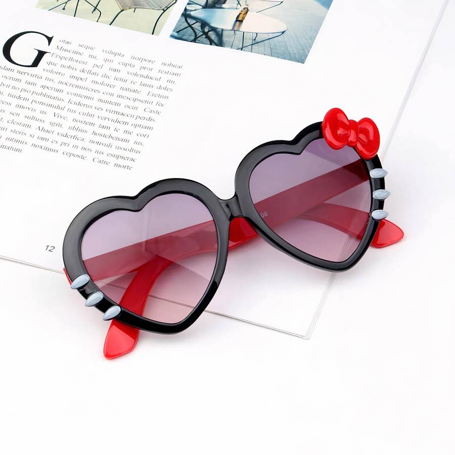 Kids Heart Shaped Sunglasses Cute Trendy UV Protection Shades for Girls Boys