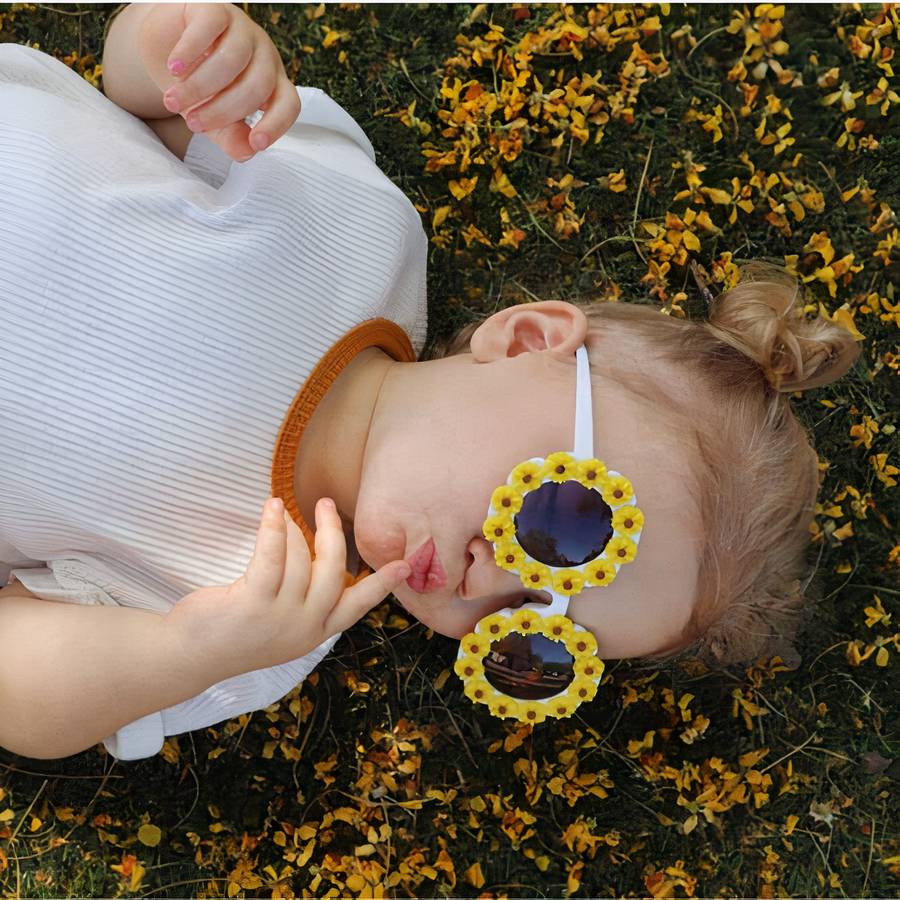 Kids Floral Pattern Sunglasses UV Protection Toddler Girls Boys Shades