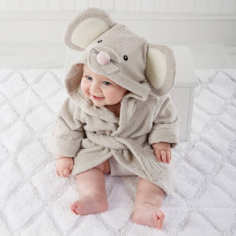 Baby Animal Hooded Robe Toddler Bathrobe Soft Cute Hooded Towel for Kids