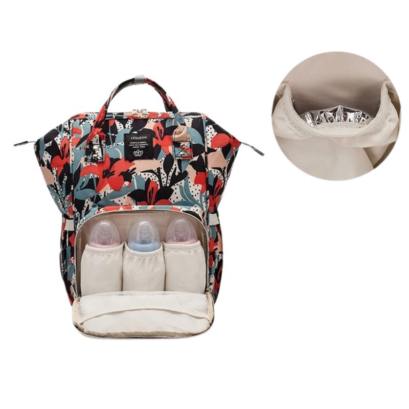 Lequeen Baby Diaper Backpack Bag for Moms and Dads Spacious Travel Changing Bag