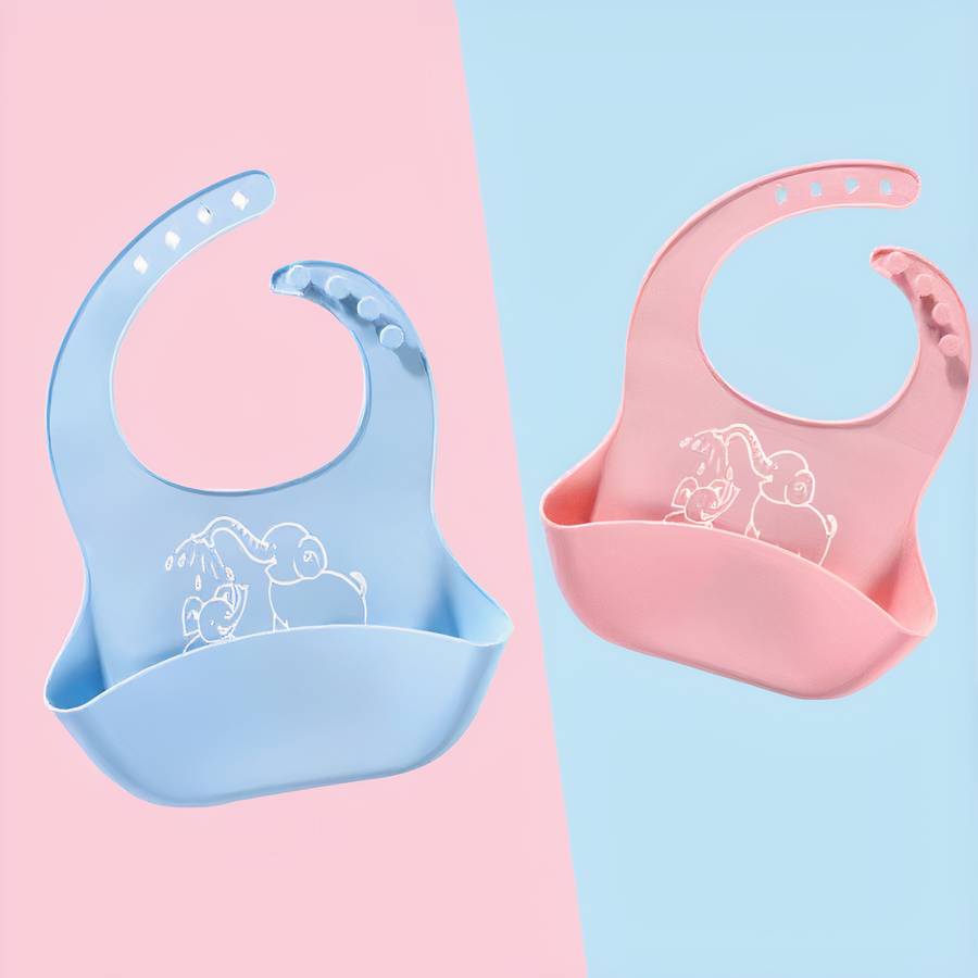 Soft Silicone Baby Bib Waterproof Easy Clean Toddler Feeding Accessory