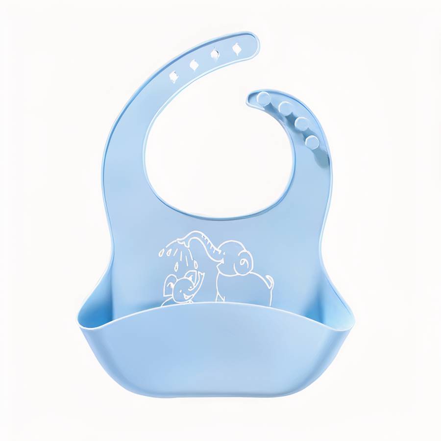 Soft Silicone Baby Bib Waterproof Easy Clean Toddler Feeding Accessory