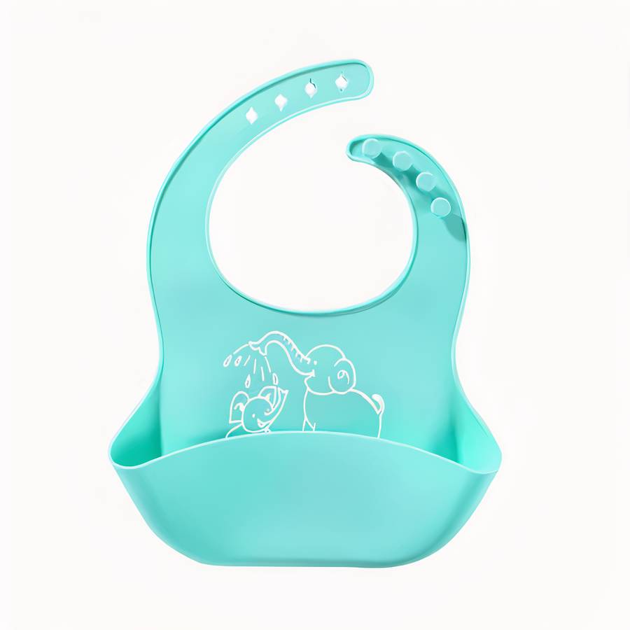 Soft Silicone Baby Bib Waterproof Easy Clean Toddler Feeding Accessory