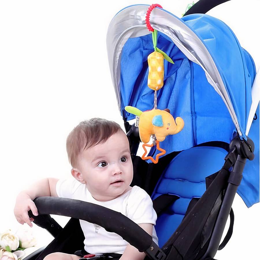 Cotton Baby Rattle Hand Plush Toy with Bell Sensory Teether for Infants