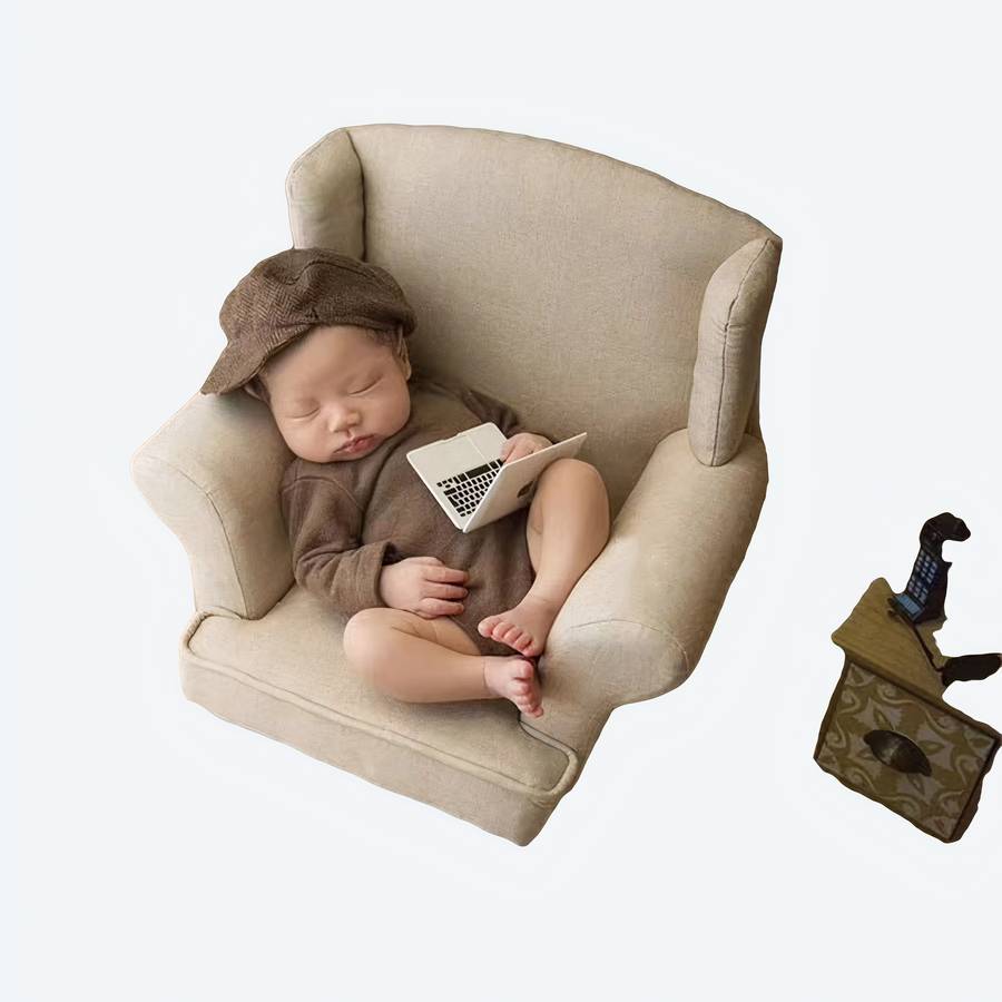 Solid Wood Newborn Photography Prop Sofa Bench