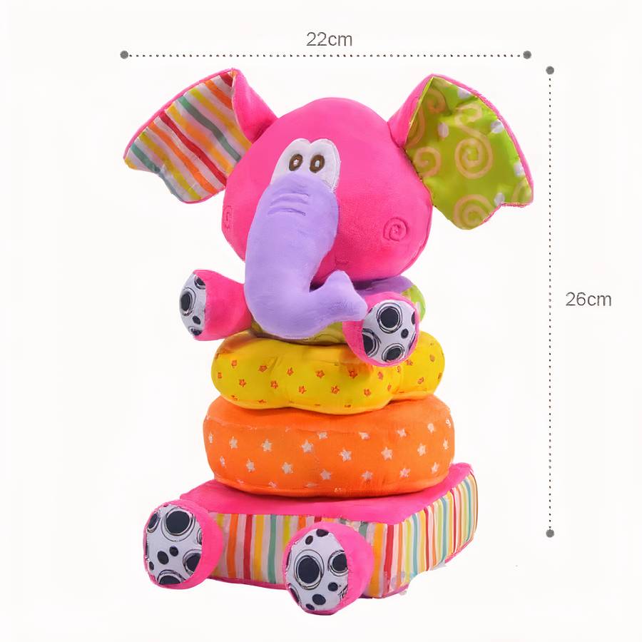 Educational Plush Elephant Toy for Toddlers Kids Learning Stuffed Animal
