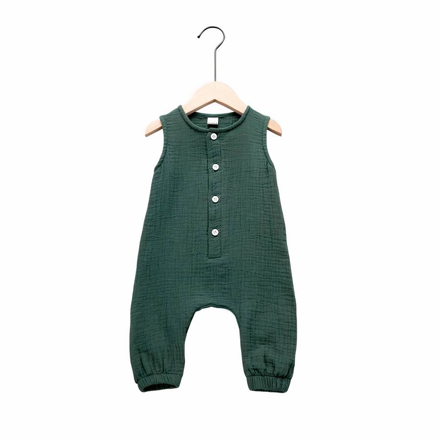 Baby Muslin Romper Jumpsuit Soft Lightweight Infant Outfit