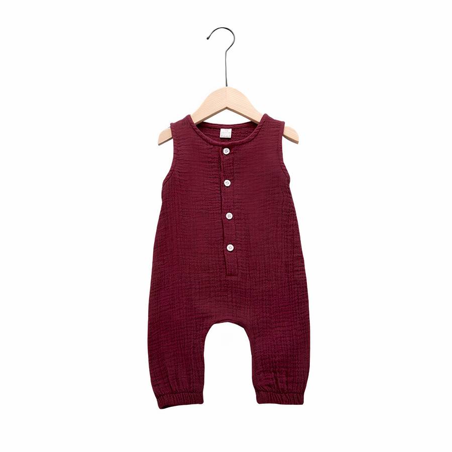 Baby Muslin Romper Jumpsuit Soft Lightweight Infant Outfit