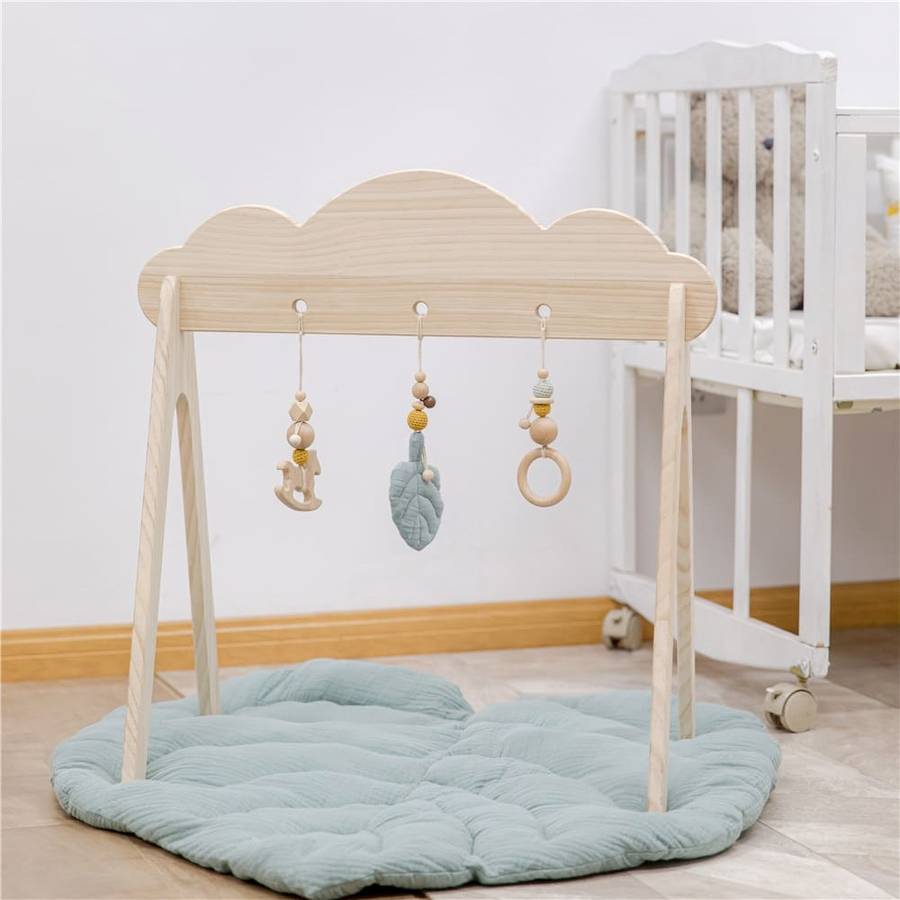 Nordic Leaf Shaped Baby Play Mat Soft Cotton Crib Blanket for Infant