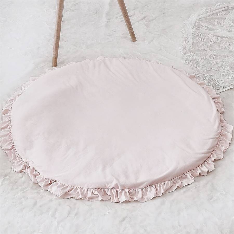 Round Baby Play Mat Soft Cotton Toddler Activity Rug