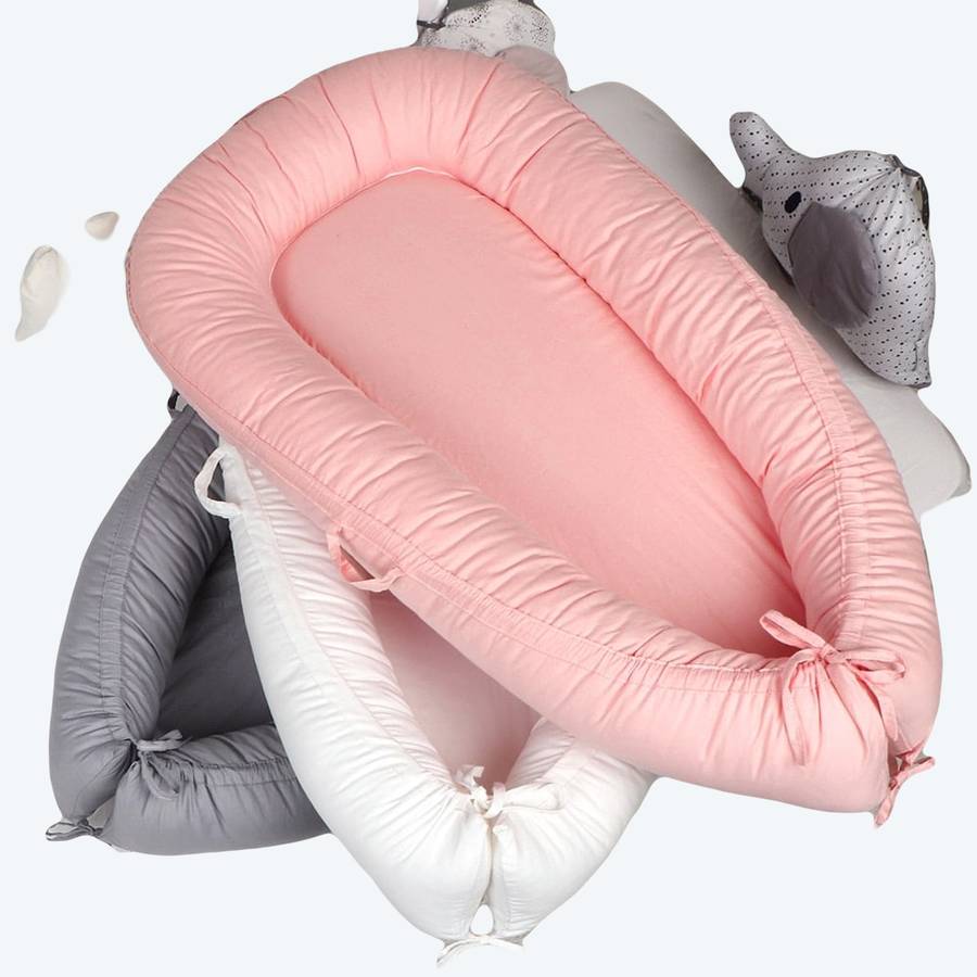 Portable Cotton Baby Bed Nest and Infant Crib Reducer for Newborns