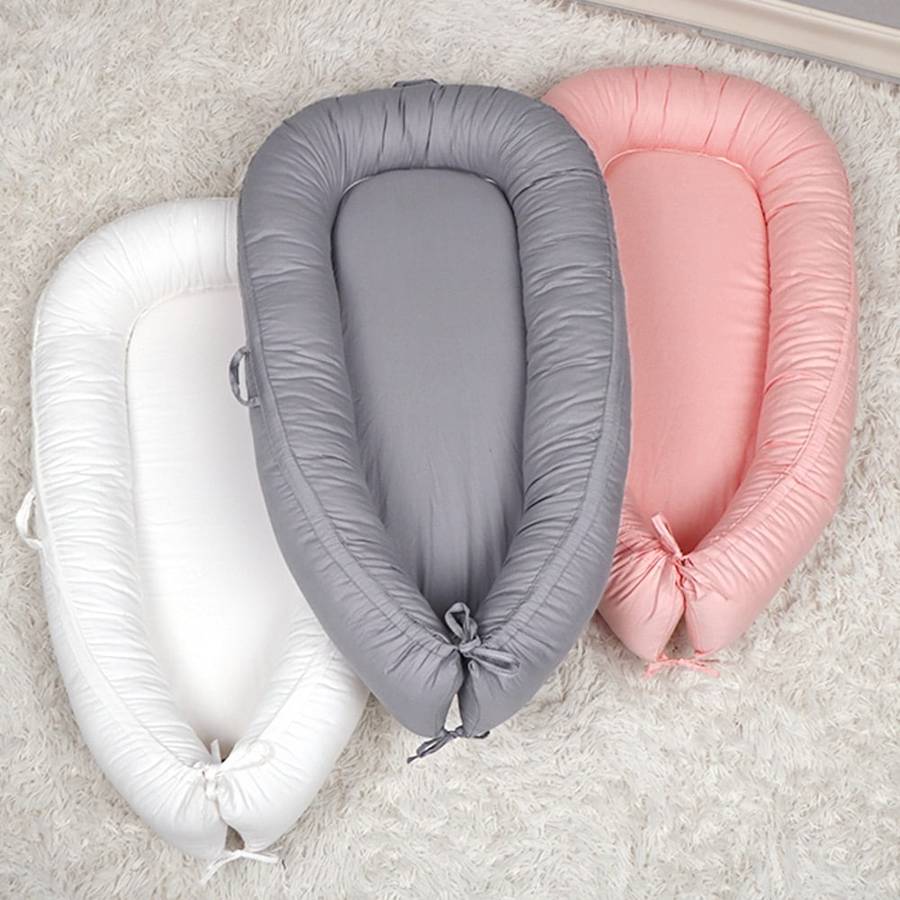 Portable Cotton Baby Bed Nest and Infant Crib Reducer for Newborns
