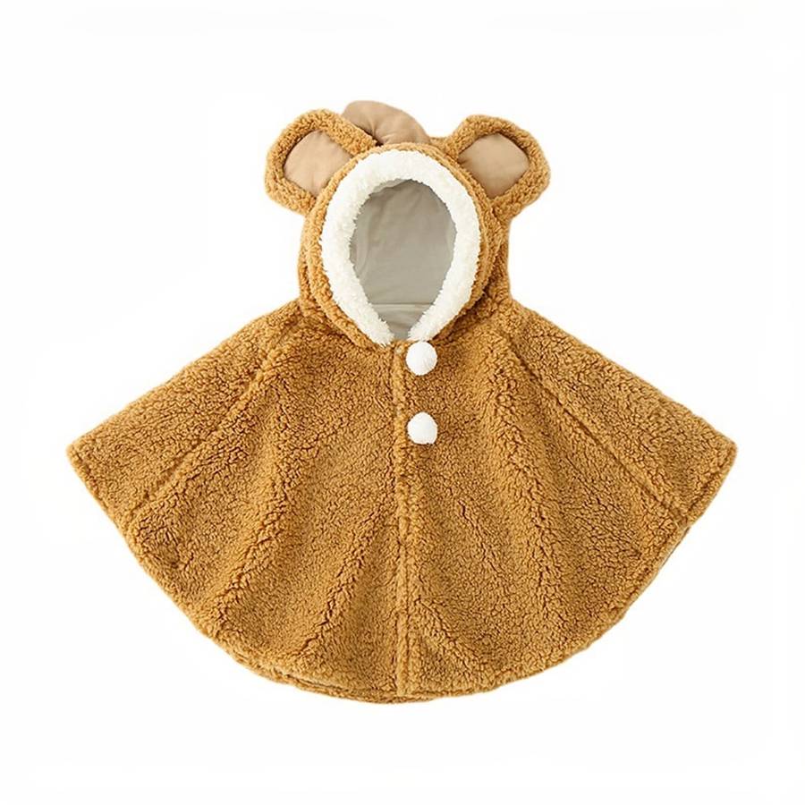 Cute Baby Fleece Hooded Jacket Soft Warm Infant Outerwear
