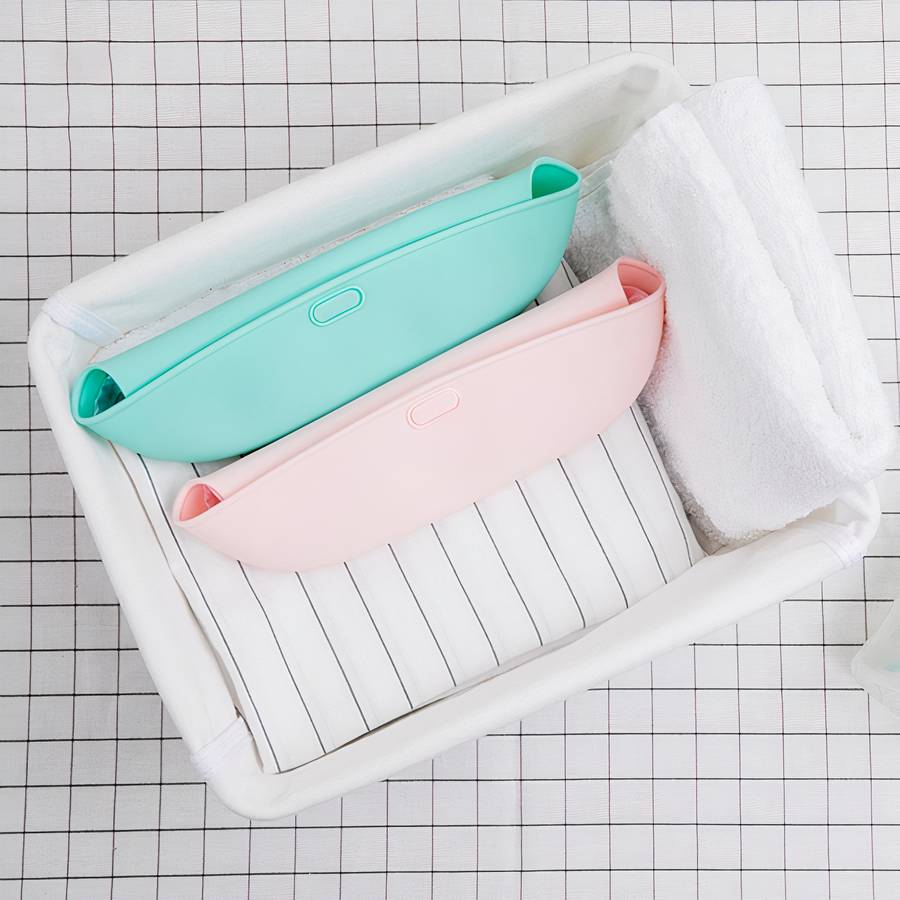 Pink Polyester and Silicone Baby Bib Waterproof Easy Clean Baby Feeding Bibs