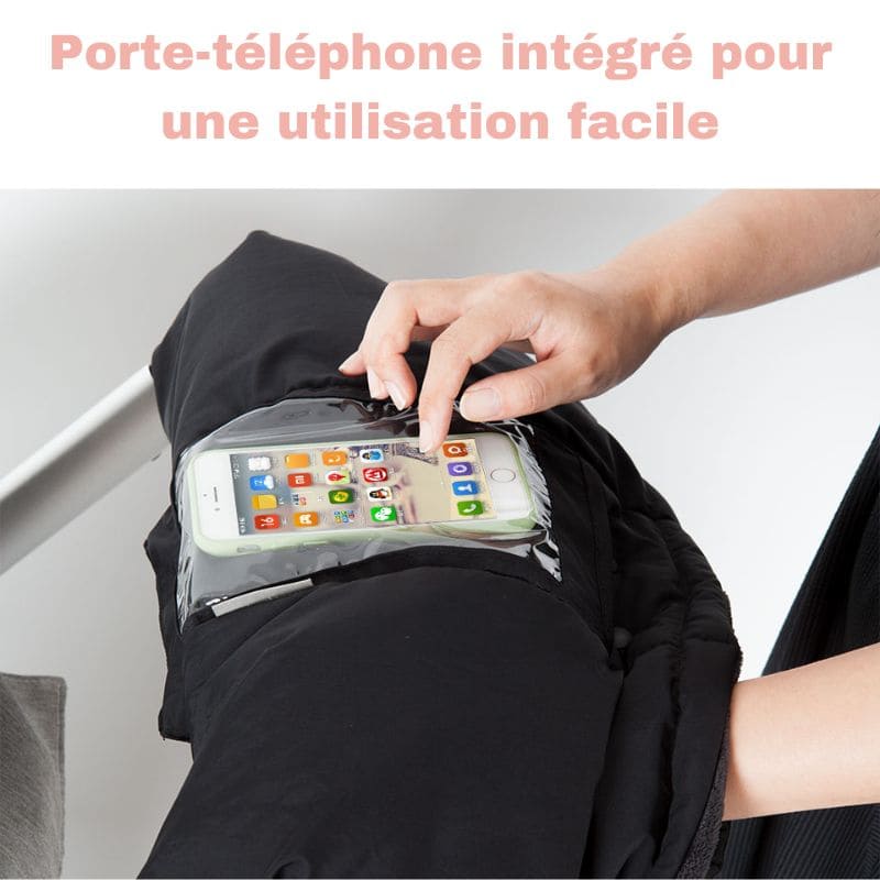 Winter Stroller Hand Muff with Phone Holder Waterproof Warm Gloves for Baby Stroller
