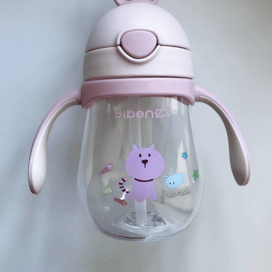 Baby Bottle with Straw for Infants Easy to Drink Infant Feeding Bottle