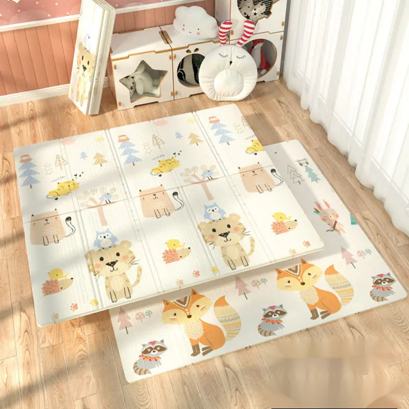 Foldable Play Mat for Babies and Kids Soft Play Rug Durable Activity Gym Mat