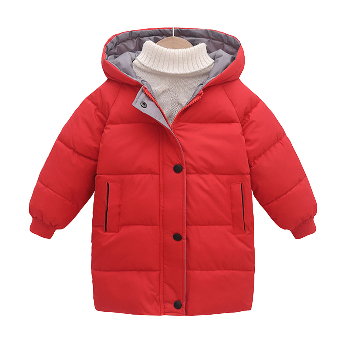 Kids Warm Hooded Parka Winter Jacket for Boys and Girls