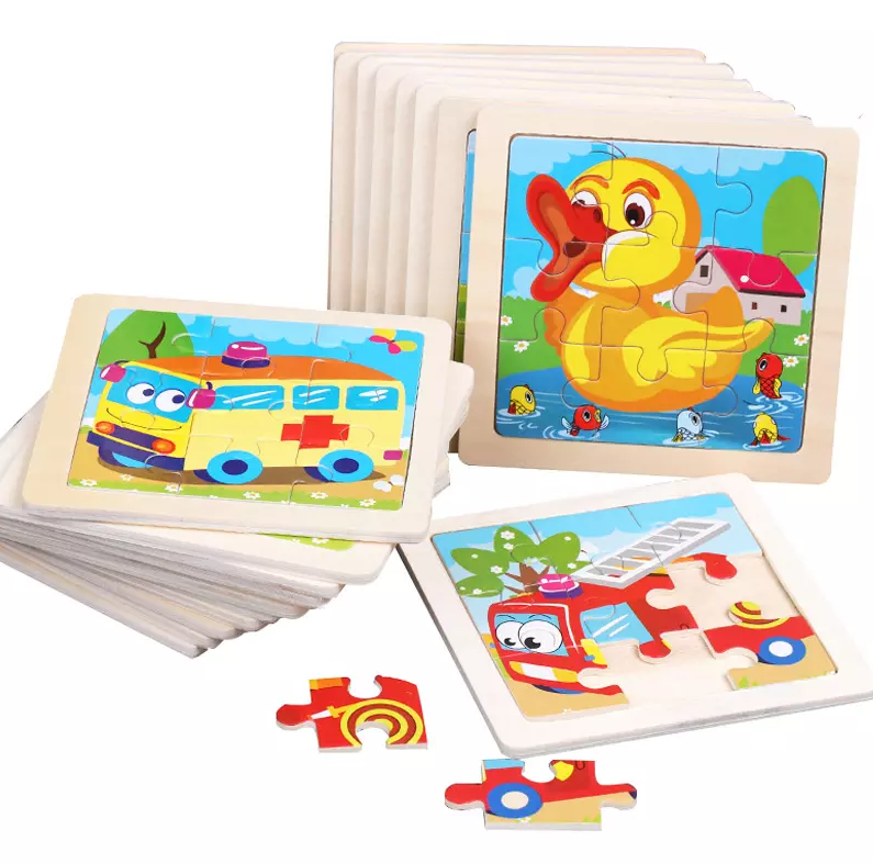 Wooden Puzzles for Kids 10 Pieces Educational Toddler Toys