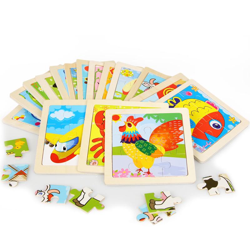 Wooden Puzzles for Kids 10 Pieces Educational Toddler Toys