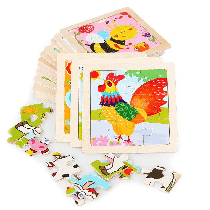 Wooden Puzzles for Kids 10 Pieces Educational Toddler Toys