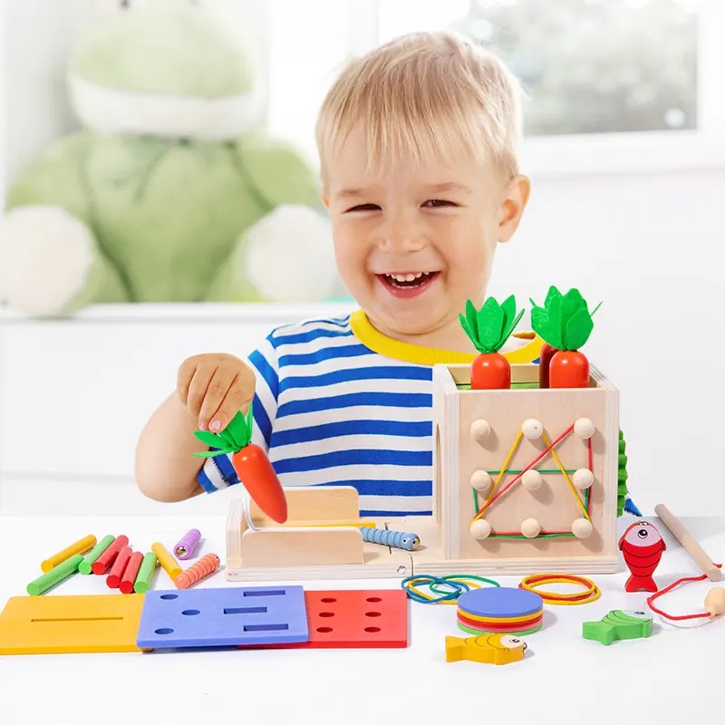 Montessori 8-in-1 Object Permanence Box Educational Toy for Toddlers