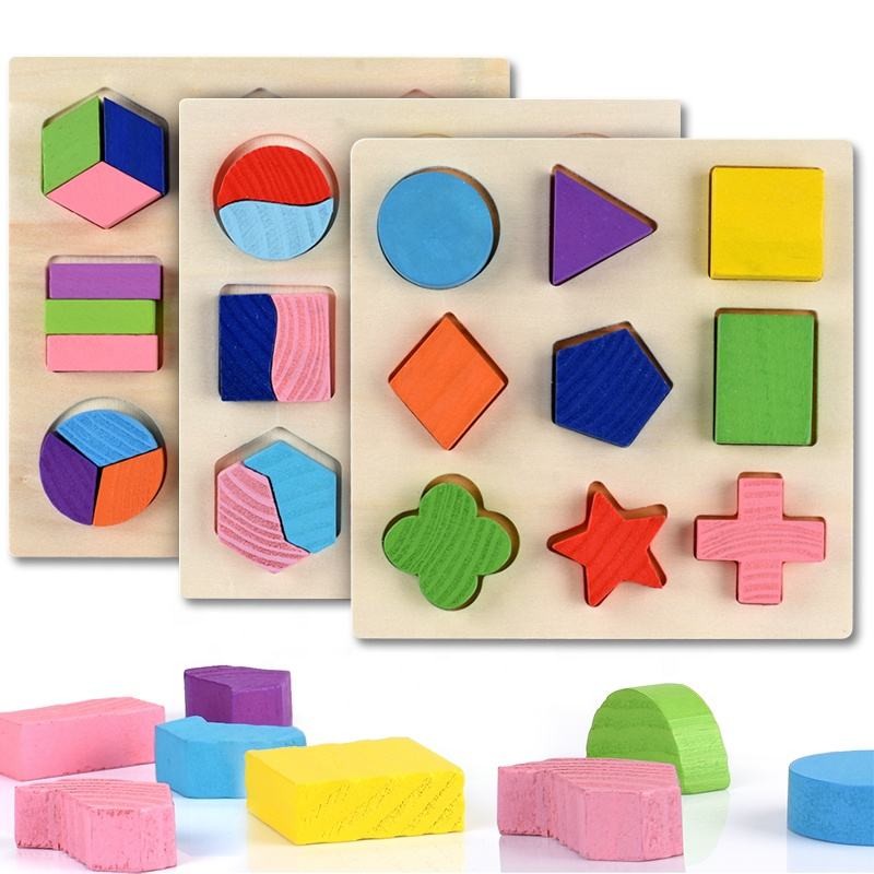Montessori Geometric Shapes Puzzle for Kids Educational Toy
