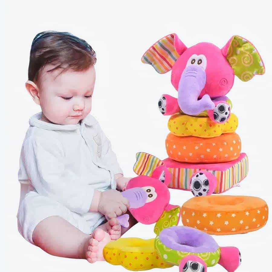 Educational Plush Elephant Toy for Toddlers Kids Learning Stuffed Animal