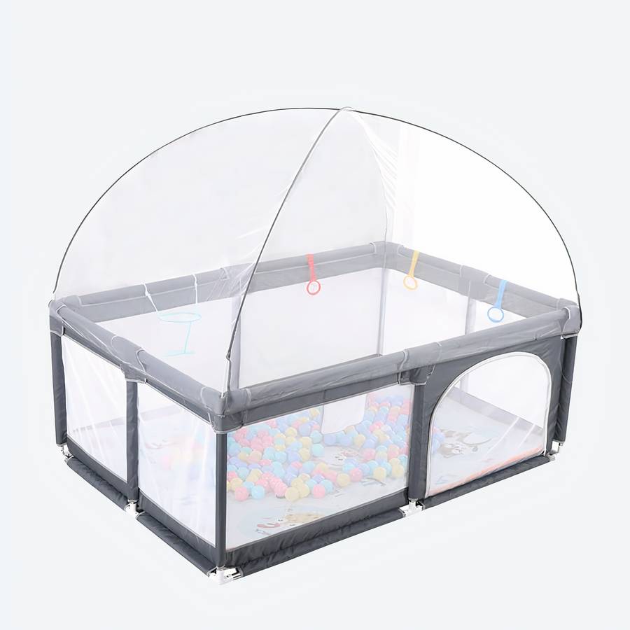 Baby Playpen with Safety Net Toddler Play Yard Portable Indoor Outdoor Fence