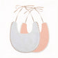 Double Sided Embroidered Cotton Baby Bib Natural Soft Toddler Feeding Accessory