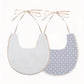 Double Sided Embroidered Cotton Baby Bib Natural Soft Toddler Feeding Accessory