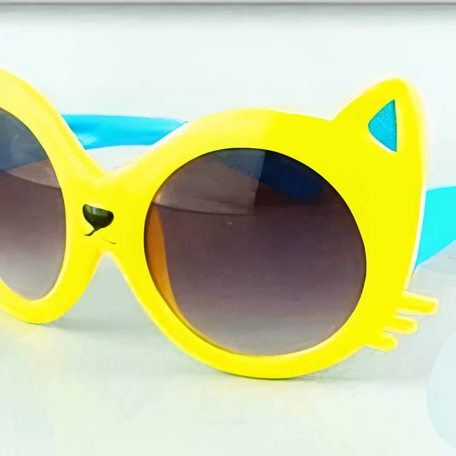 Kids Glasses with Cat-Shaped Frame Cute Eyewear for Children