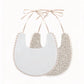 Double Sided Embroidered Cotton Baby Bib Natural Soft Toddler Feeding Accessory