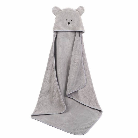 Baby Hooded Bath Towel Soft Absorbent Infant Bathrobe Wrap
