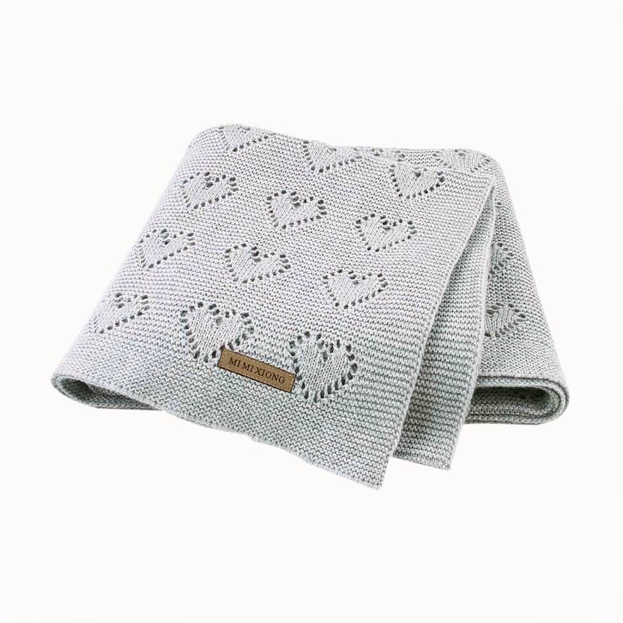 Baby Cotton Knit Blanket Soft Breathable Natural Baby Bedding