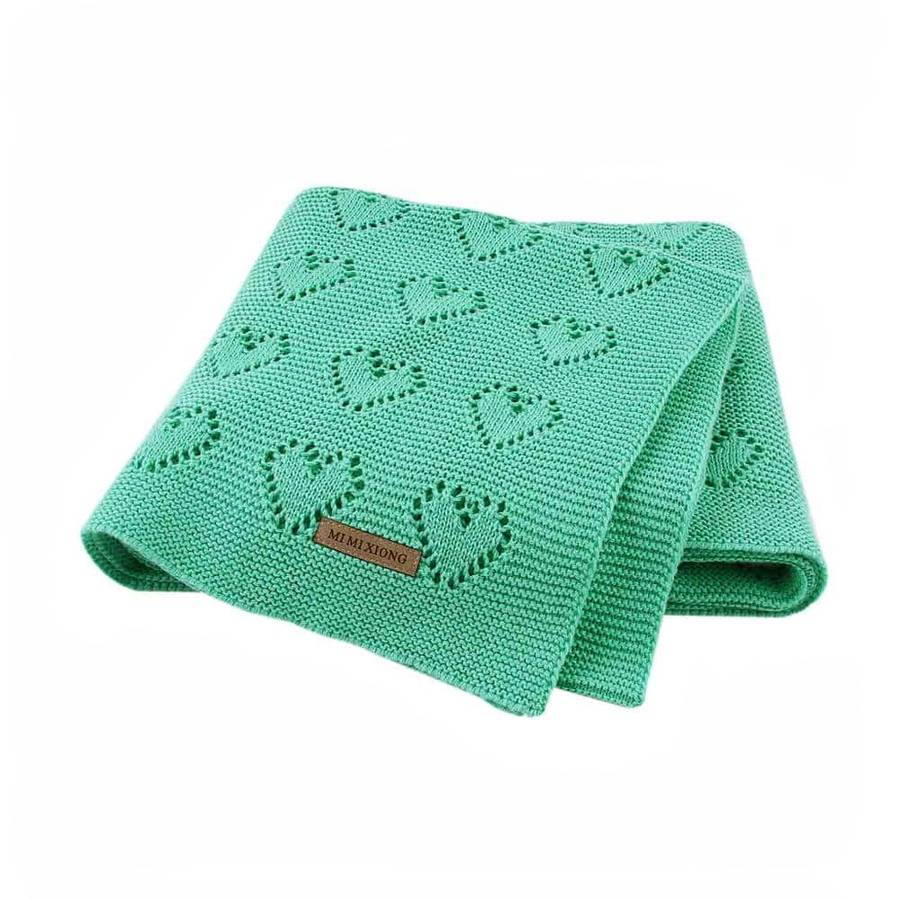 Baby Cotton Knit Blanket Soft Breathable Natural Baby Bedding
